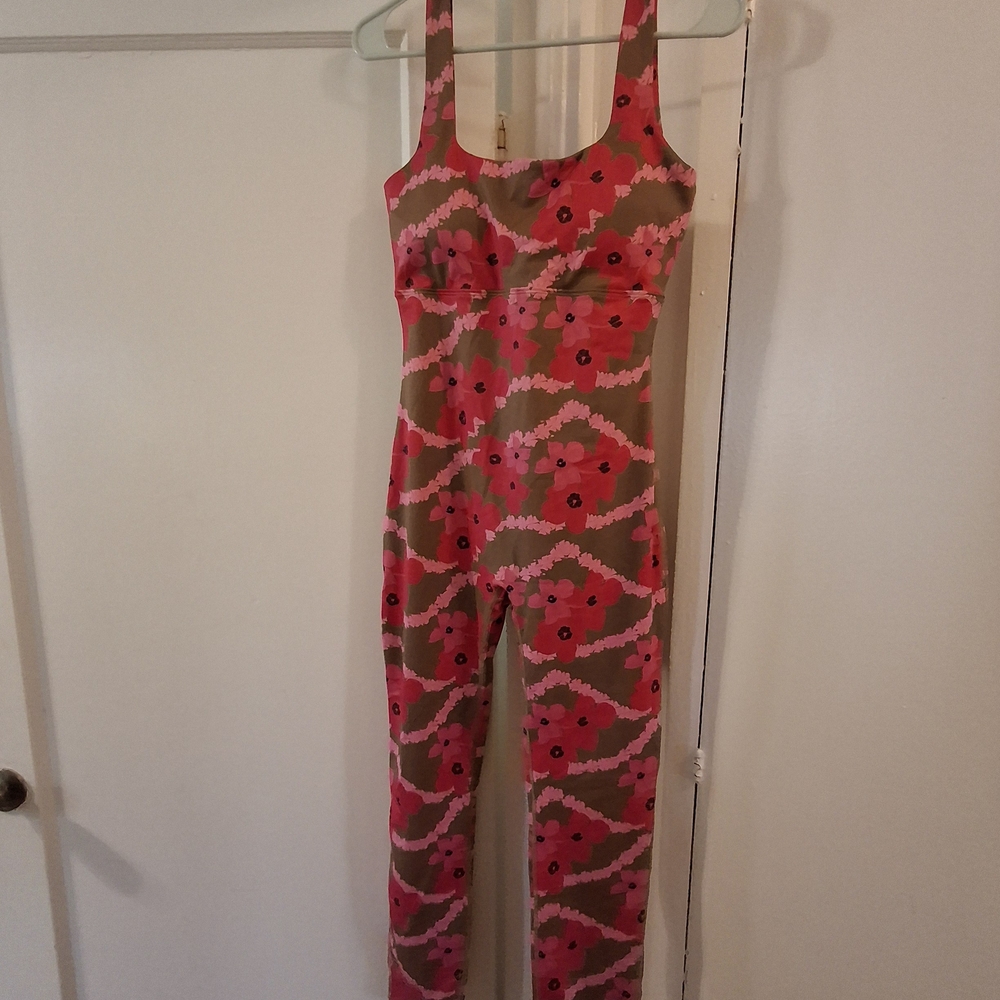Floral Pink and Brown Jumpsuit